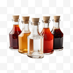 糖浆瓶子图片_大套件各种玻璃瓶装液体酱芝麻