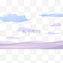 遨游天空的鲸鱼图片_蓬松的云彩边框横图粉蓝色云朵