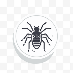 简元素设计图片_白色背景上的蜱虫和跳蚤图标 向