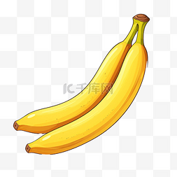 國畫图片_黃色香蕉插畫