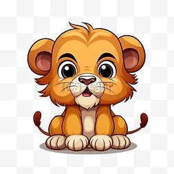 狮子的头图片_狮子害怕的脸卡通可爱