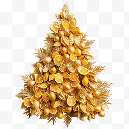 亮闪闪的星星图片_美丽的干柠檬圣诞树，带装饰