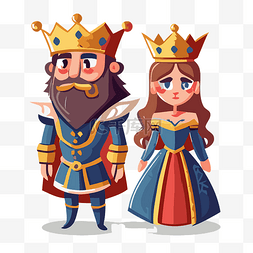国王和王后归来 向量