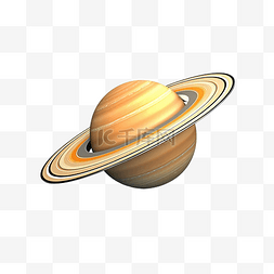 土星在 3D 渲染中用于图形资产 Web 