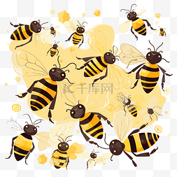忙碌的蜜蜂 向量