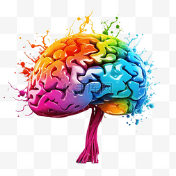 大脑数字图片_彩色数字大脑