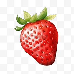 水彩画草莓