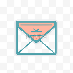 电子邮件蓝色图片_电子邮件图标为蓝色和粉色 向量
