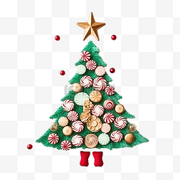 金币的符号图片_由糖果手杖比特币和圣诞装饰品制