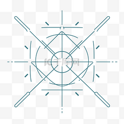 线和圆的设计图片_带有圆和线条的线性几何图标 向