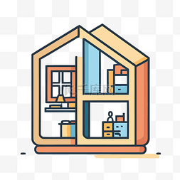 房屋矢量线图片_家居作为平面图形设计线图标 向