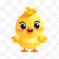 复活节快乐与可爱的小鸡有趣的黄