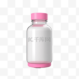 白色塑料药瓶图片_粉红色药瓶 3d 建模