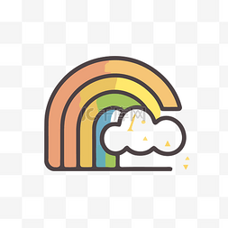 您手机的彩虹和云 ipa 图标 向量