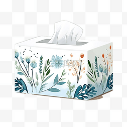 流感鼻子图片_纸巾盒插图