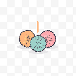 球数字1图片_两个带有数字 1 的彩色团子球 向