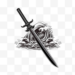 武士武士刀剑纹身