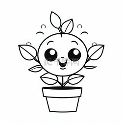 卡通植物简单图片_有头的可爱植物