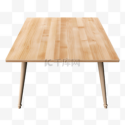 白色木纹腿上隔离的木桌png 3d 渲
