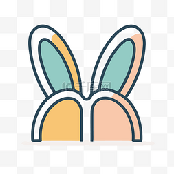 兔子耳朵图片_三种颜色的兔子耳朵图标 向量