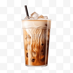 奶昔摩卡图片_咖啡冰沙饮料分离茶点饮料人工智