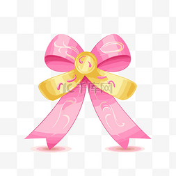 癌症丝带剪贴画花形粉色蝴蝶结与