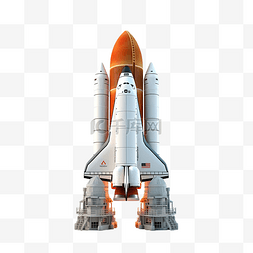 发射宇宙飞船图片_宇宙飞船在 3D 渲染中发射，用于