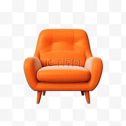 橙色沙发舒适椅子装饰
