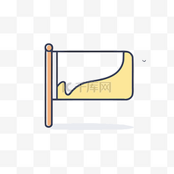 彩色的旗帜图片_带有白色和黄色糖霜的旗帜的线条