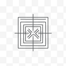 x线性图标图片_方框线性矢量图标，内部有 x，中