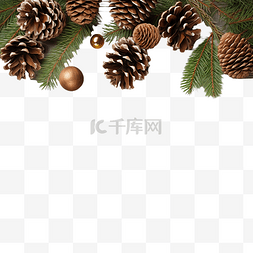 圣诞球上的老人图片_圣诞装饰品与枞树的树枝
