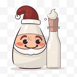可爱瓶瓶图片_coquito 剪贴画 可爱的圣诞老人，雪