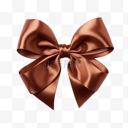 巧克力色蝴蝶结图片_优雅的蝴蝶结，用于包装礼品盒和