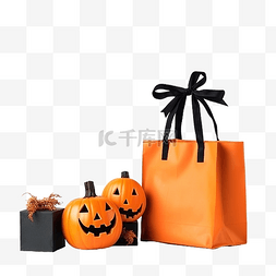 礼盒礼盒k图片_快乐的万圣节装饰或秋季销售，配