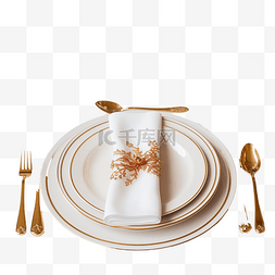 金色盘子图片_聖誕餐桌佈置