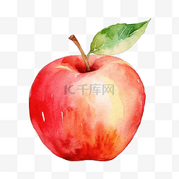 多台苹果电脑图片_水彩苹果水果