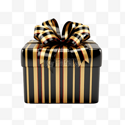 球和立方体图片_圣诞礼物黑色和雪条纹礼物与金色