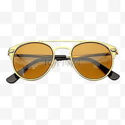 金色太阳镜眼镜