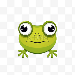 身份认证3图片_简约风格的青蛙脸插画