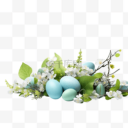 分支植物复活节元素复活节和春天
