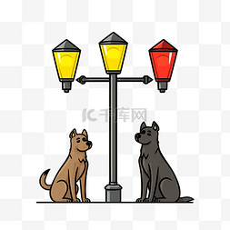 红绿灯透明素材图片_狗用宠物厕所交通灯轮廓样式png插