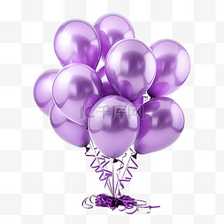 情人节紫色背景图片_紫色气球生日派对