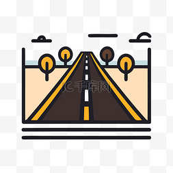 道路线性直线图片_线路径 线性道路路径标志 向量