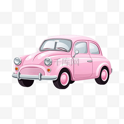 粉色的汽车图片_粉色汽车png插图
