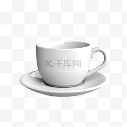 透明圖標图片_3d 渲染陶瓷咖啡杯隔离透明背景