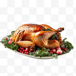 美式餐台图片_感恩节餐桌上有火鸡
