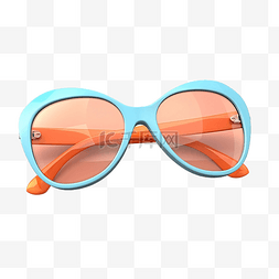 时尚玻璃图片_有趣的时尚太阳镜夏季对象的 3D 