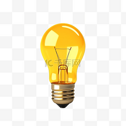 插电的灯图片_插图 3D 灯泡或概念想法