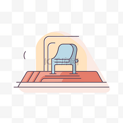 椅子坐在地上 向量