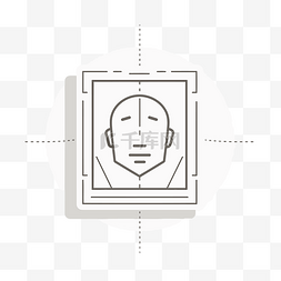 框架中带有男人脸部轮廓的图像